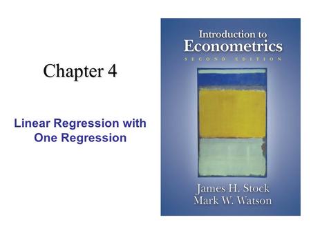 Linear Regression with One Regression