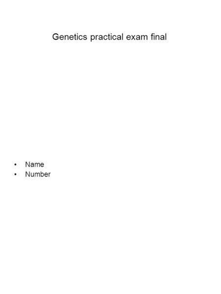 Genetics practical exam final Name Number. Section 1: Q1: In karyotpes A and B mention the abnormalities seen and the name of the disease in karyotype.