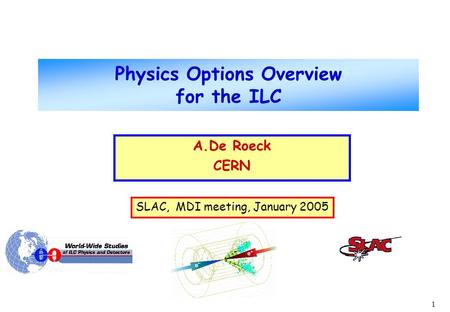 Physics Options Overview for the ILC