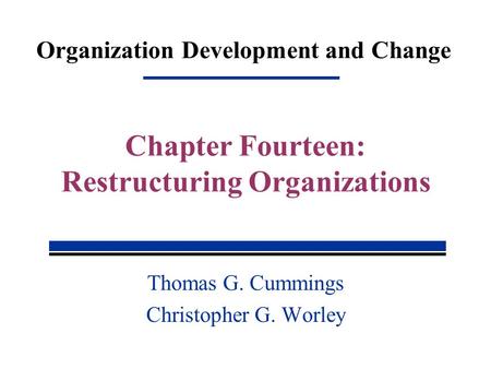 Organization Development and Change