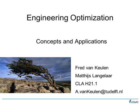 Engineering Optimization