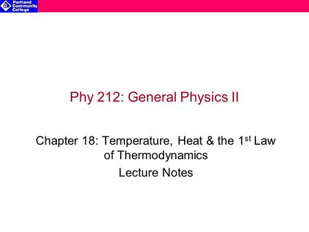 Phy 212: General Physics II