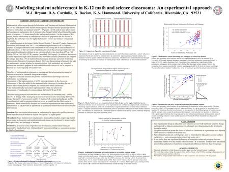 Figure 1. From professional development to student achievement We predict that student achievement will improve by providing teachers with improved mathematics.