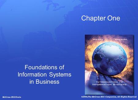 Foundations of Information Systems in Business