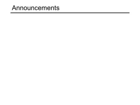 Announcements. Projection Today’s Readings Nalwa 2.1.