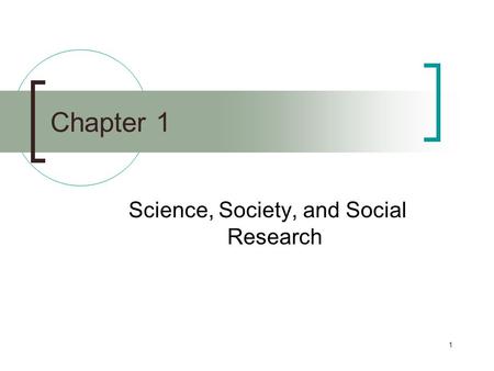 Science, Society, and Social Research