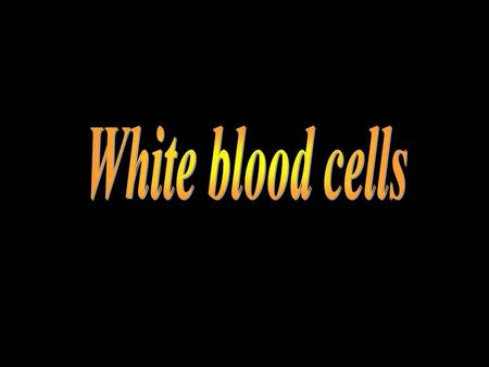 White blood cells.