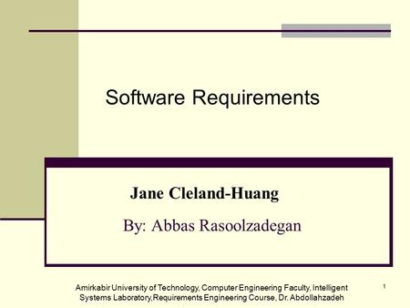 Software Requirements