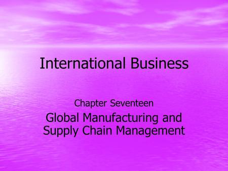 International Business