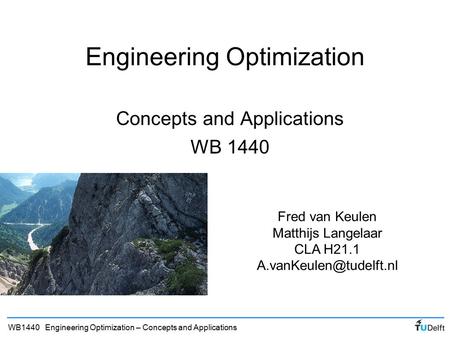 Engineering Optimization