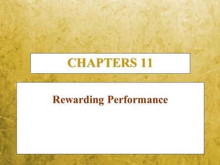 Rewarding Performance