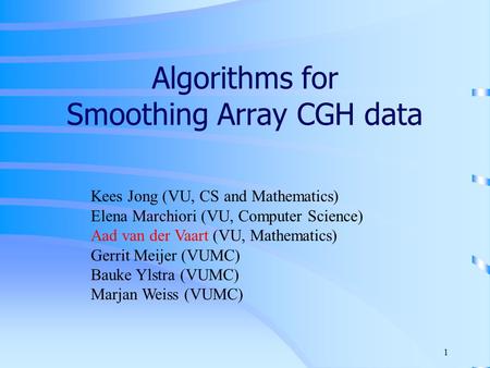 Algorithms for Smoothing Array CGH data