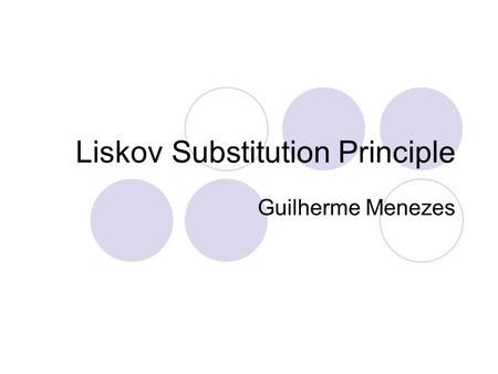 Liskov Substitution Principle