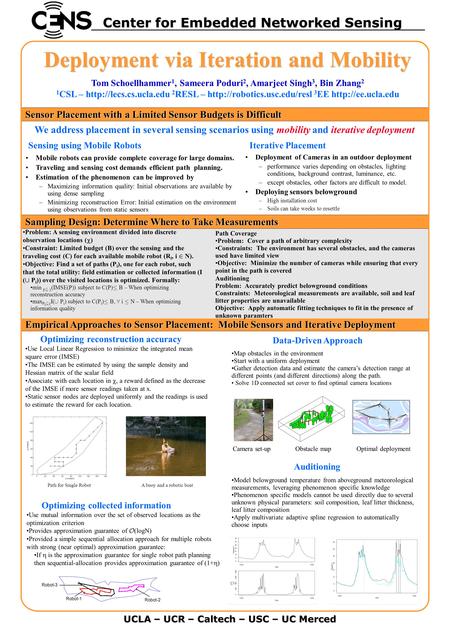 Sampling Design: Determine Where to Take Measurements Sampling Design: Determine Where to Take Measurements Empirical Approaches to Sensor Placement: Mobile.