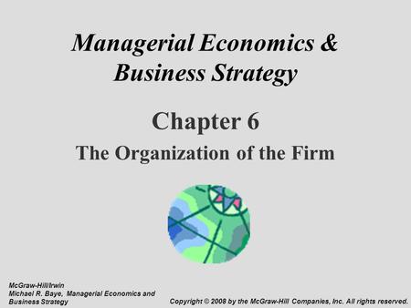 Managerial Economics & Business Strategy