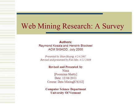 Web Mining Research: A Survey