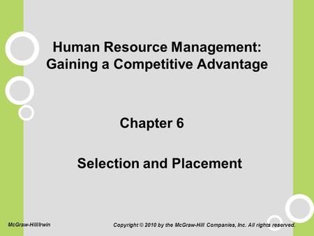 Human Resource Management: Gaining a Competitive Advantage