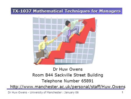 TX-1037 Mathematical Techniques for Managers