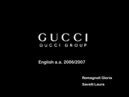 Romagnoli Gloria Savelli Laura English a.a. 2006/2007.