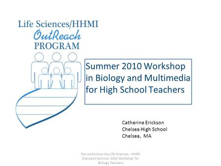 in Biology and Multimedia for High School Teachers