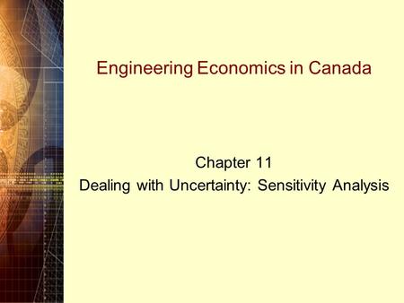 Engineering Economics in Canada