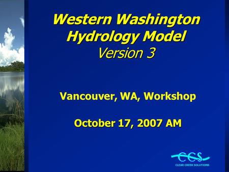 Western Washington Hydrology Model Version 3