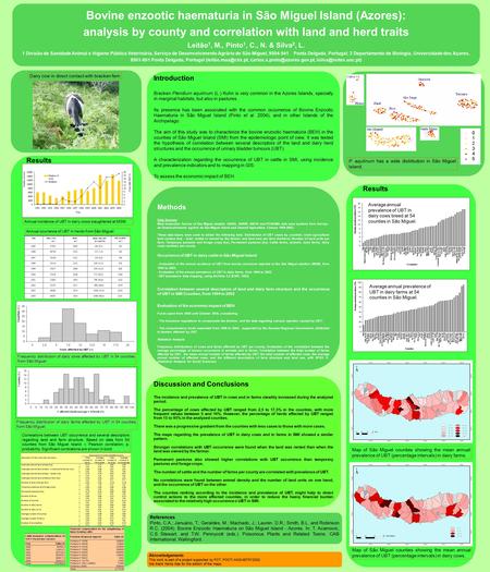 Discussion and Conclusions The incidence and prevalence of UBT in cows and in farms steadily increased during the analyzed period. The percentage of cows.