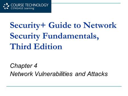 Security+ Guide to Network Security Fundamentals, Third Edition