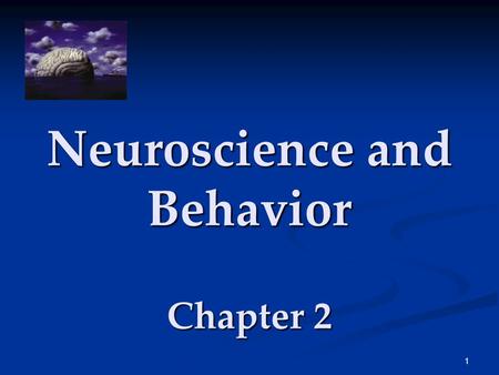 Neuroscience and Behavior Chapter 2