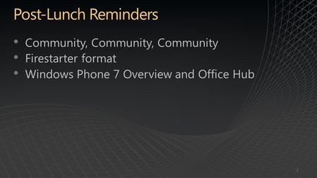 1. 3 What & Why Office Web Apps Architecture, Planning, & Deployment Scenarios & Slutions PowerPoint Broadcast.