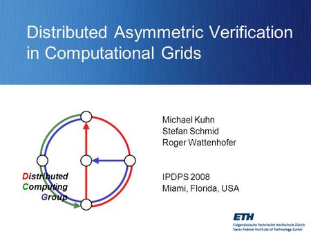 Distributed Computing Group TexPoint fonts used in EMF. Read the TexPoint manual before you delete this box.: AAAA Distributed Asymmetric Verification.