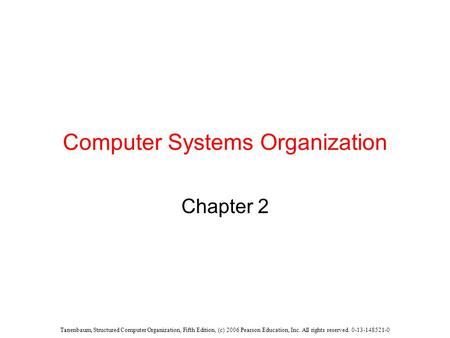 Computer Systems Organization