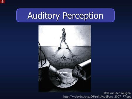 Rob van der Willigen  Auditory Perception.