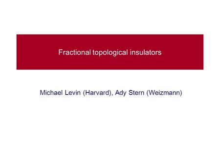 Fractional topological insulators