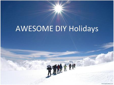 AWESOME DIY Holidays. Travel What do you hope to take away from this Sabbatical? * Be a professional tour guide? * Open a tour company? How often do you.