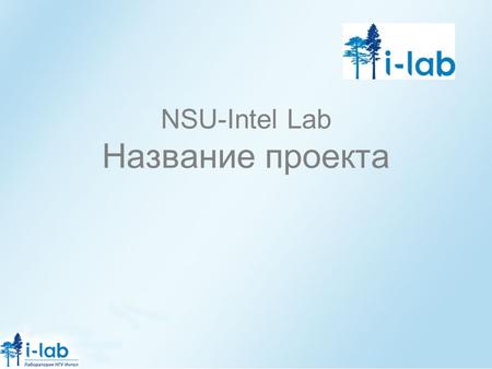 NSU-Intel Lab Название проекта. Project goals Mission: что изменит реализация этого проекта в мире Vision: что нужно сделать для того, чтобы это изменение.