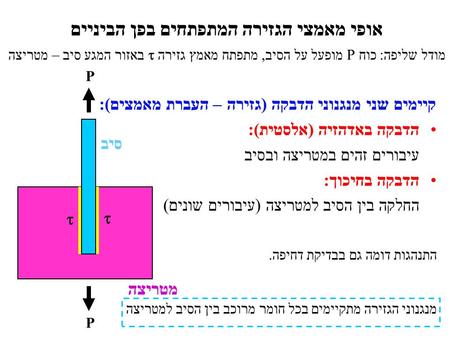 אופי מאמצי הגזירה המתפתחים בפן הביניים