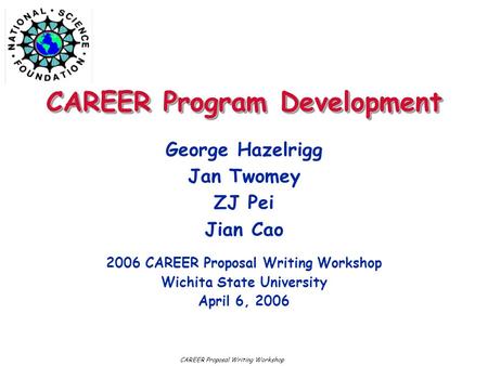 CAREER Program Development