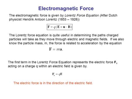 Electromagnetic Force