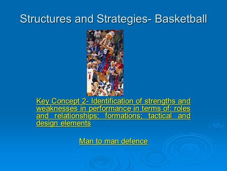 Structures and Strategies- Basketball