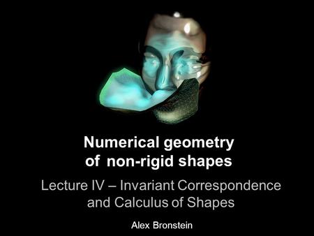 Lecture IV – Invariant Correspondence