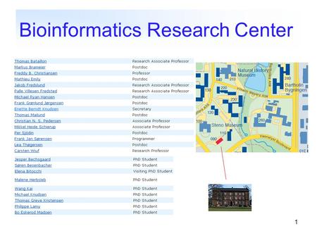 1 Bioinformatics Research Center. 2 Talk overview 1.DNA and genes 2.Project idea 3.PriFi – finding primers based on a multiple alignment 4.GeMprospector.