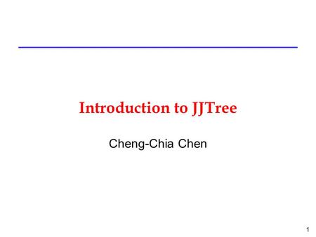 Introduction to JJTree