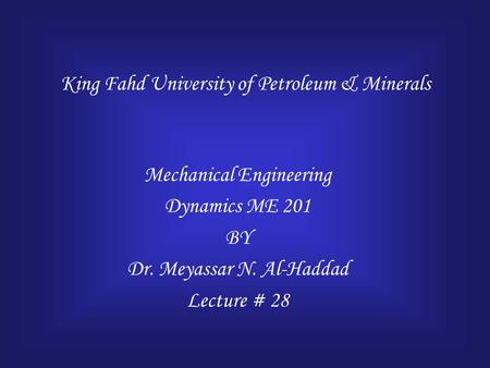 King Fahd University of Petroleum & Minerals