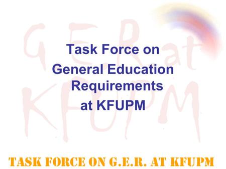 General Education Requirements