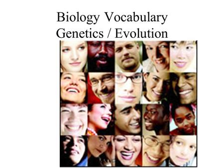 Biology Vocabulary Genetics / Evolution Pictionary