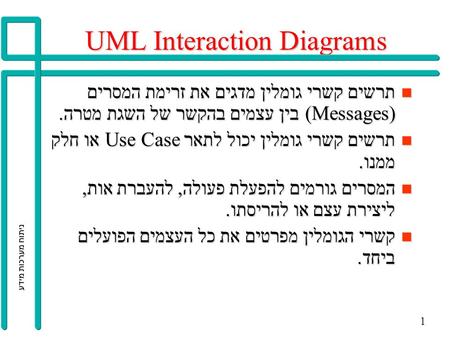 UML Interaction Diagrams