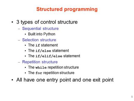 Structured programming