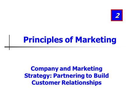 Principles of Marketing