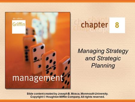 Managing Strategy and Strategic Planning